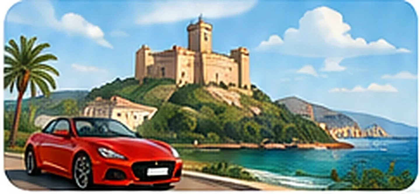 Illustrative Alicante car rental scene in Spain